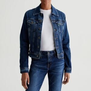 Adriano Goldschmied Denim Jacket Size Small Alliance Blue Robyn Jean Jacket Coat